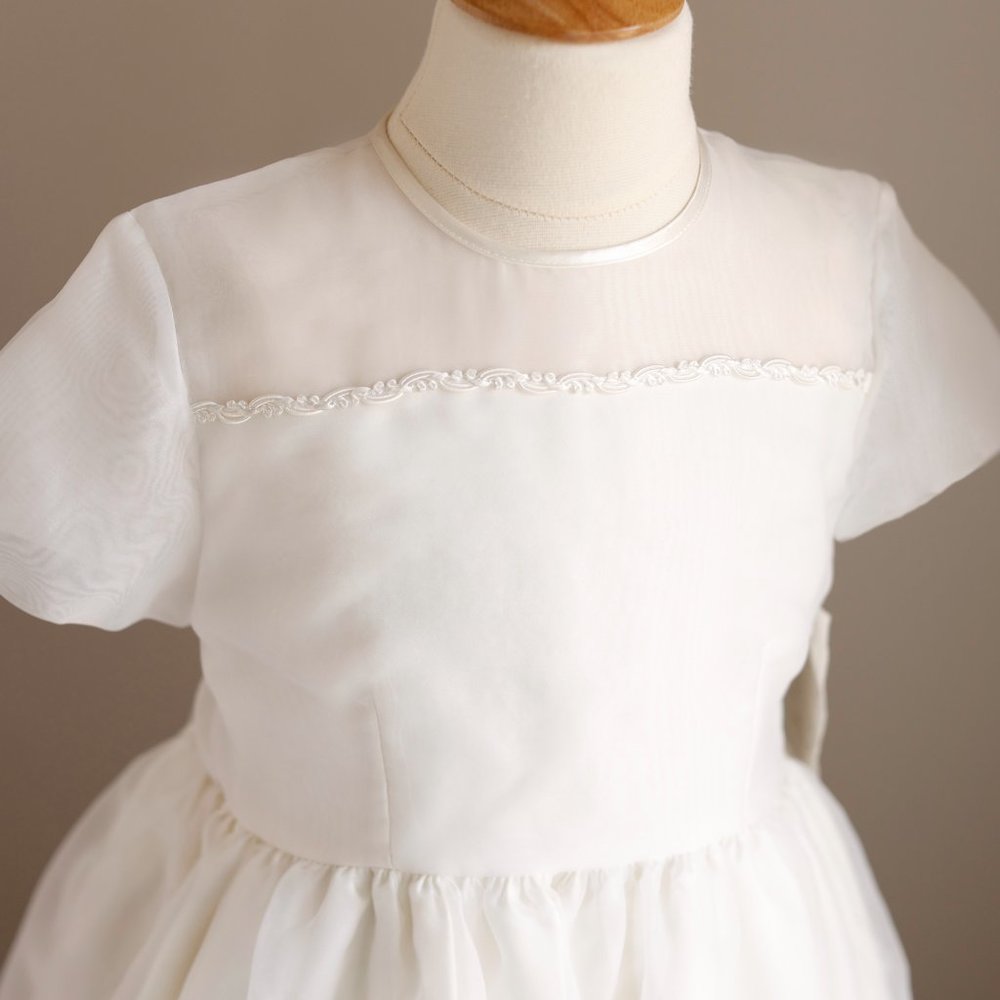 Strasburg Dress Flower Girl Special Occasion Ivory Organza Overlay NWT RARE NEW